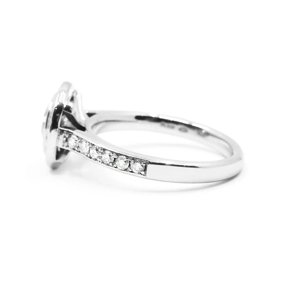 0.90ct Diamond Halo Engagement Ring | Pre-Loved | Platinum