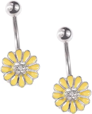 1 PC Daisy Belly Button Ring Creative Flower Navel Nail for Women and Durable Piercing Jewelry Accessory for Personal Style and Gifting