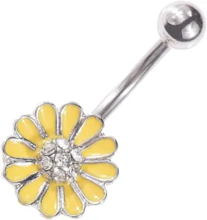 1 PC Daisy Belly Button Ring Creative Navel Piercing Jewelry for Women and Durable Unique Floral Design present for Fashion and Style Lovers
