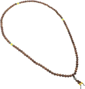 108 Wooden Prayer Beads Bracelet for Men Women Decorative Wrist Chain Sturdy Crafted Beaded Jewelry