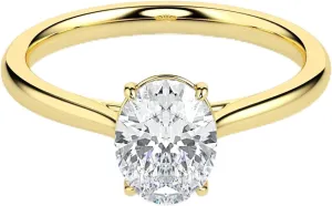 14k Gold Finish 2.10Ct Oval Cut Diamond Womens Wedding Ring