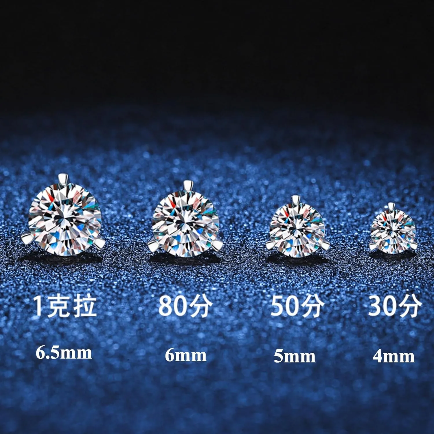 14k Gold-Plated Brilliant Cut Simulated Diamond Cubic Zirconia Stud Earrings
