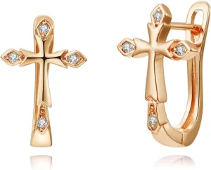 14K Gold Plated Cubic Zirconia Hoop Earrings,Three Row Diamon | Arrows | Double Row of Diamonds Huggie Earrings for Women