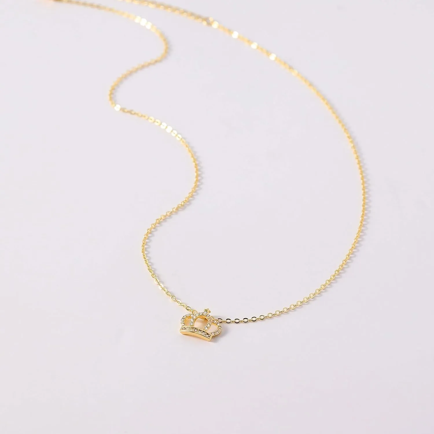 14K Gold Plated Dainty Butterfly Baseball Crown Compass Shell Starfish Airplane Bird Heart Lightning Leaf Turtle Horse Cherry Paperclip Bow Necklace Simple Jewelry