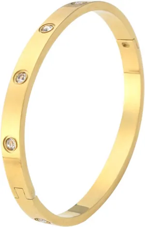 14K Gold Silver Rose Gold Bracelets for Women Costume Jewelry Crystal Bracelet With Cube Zircon Stainless Steel Hinge Oval Accessories Party Christmas Birthday Gifts for Women Teen