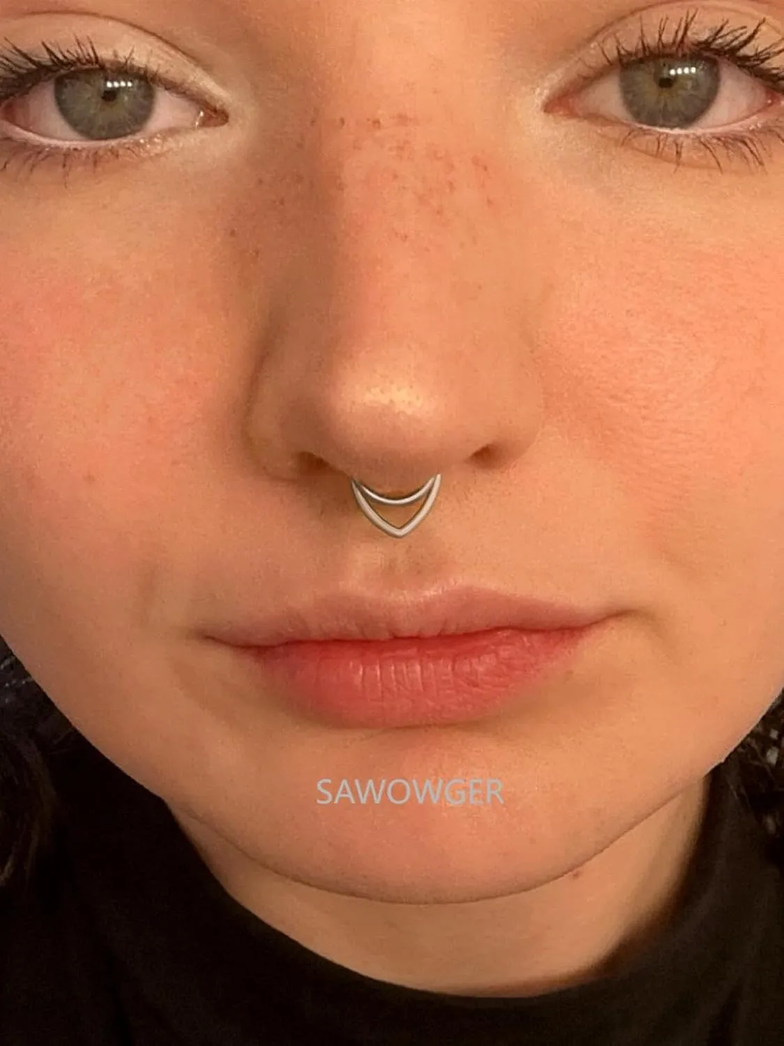 16G Titanium Septum Rings Double Septum Jewelry Daith Piercing Jewelry Silver Gold Hinged Segment Helix Clicker Piercing Jewelry 8 mm 10 mm Seamless Ring Hypoallergenic Jewellery for Her