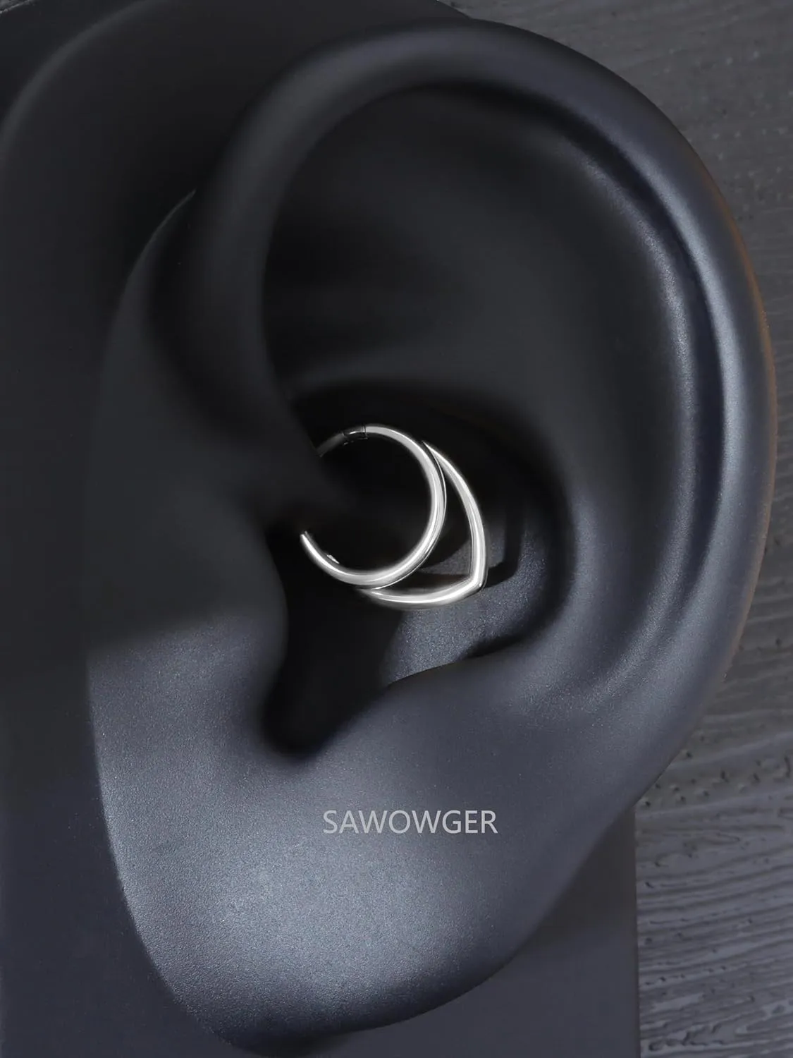 16G Titanium Septum Rings Double Septum Jewelry Daith Piercing Jewelry Silver Gold Hinged Segment Helix Clicker Piercing Jewelry 8 mm 10 mm Seamless Ring Hypoallergenic Jewellery for Her