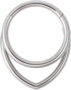 16G Titanium Septum Rings Double Septum Jewelry Daith Piercing Jewelry Silver Gold Hinged Segment Helix Clicker Piercing Jewelry 8 mm 10 mm Seamless Ring Hypoallergenic Jewellery for Her