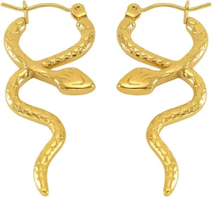 18K Gold Plated Hoop Earrings for Women Gold Chunky Hoop Earrings for Women Small Chunky Gold Hoops Huggies Earrings for Women