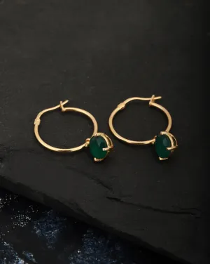 18Kt Gold Plated Contemporary Textured Drop Earring