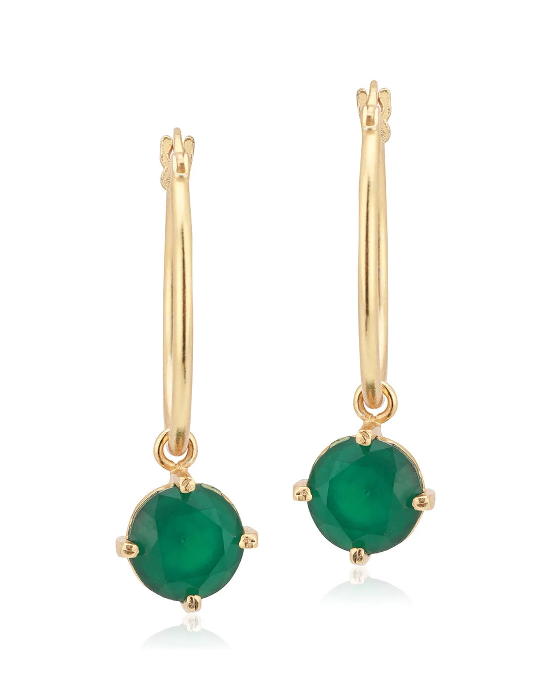 18Kt Gold Plated Contemporary Textured Drop Earring