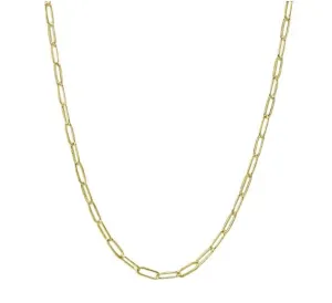 18" Gold Paper Clip Necklace