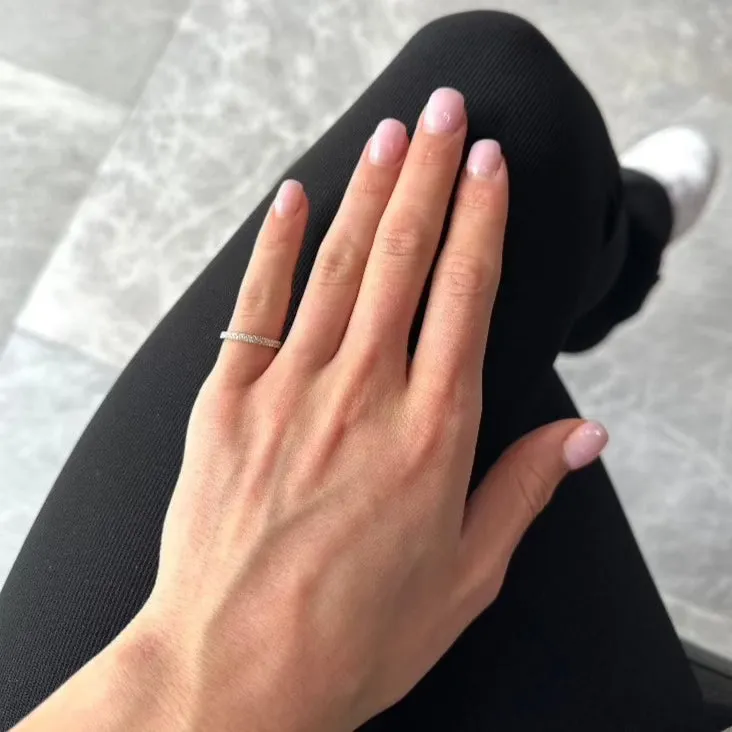 2 ROW PAVÉ PINKY RING
