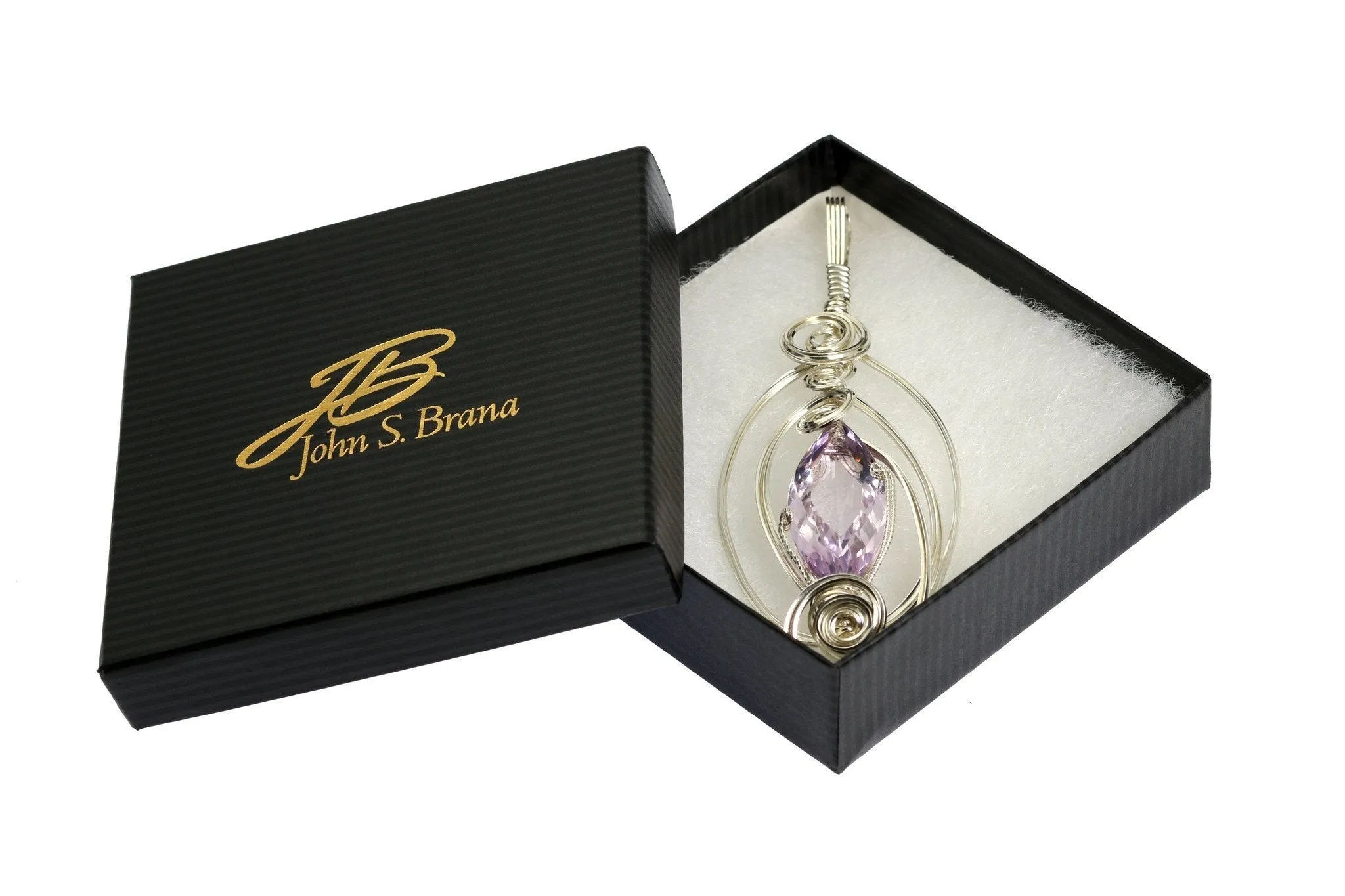 32.5 CT Marquise Cut Amethyst Sterling Silver Pendant