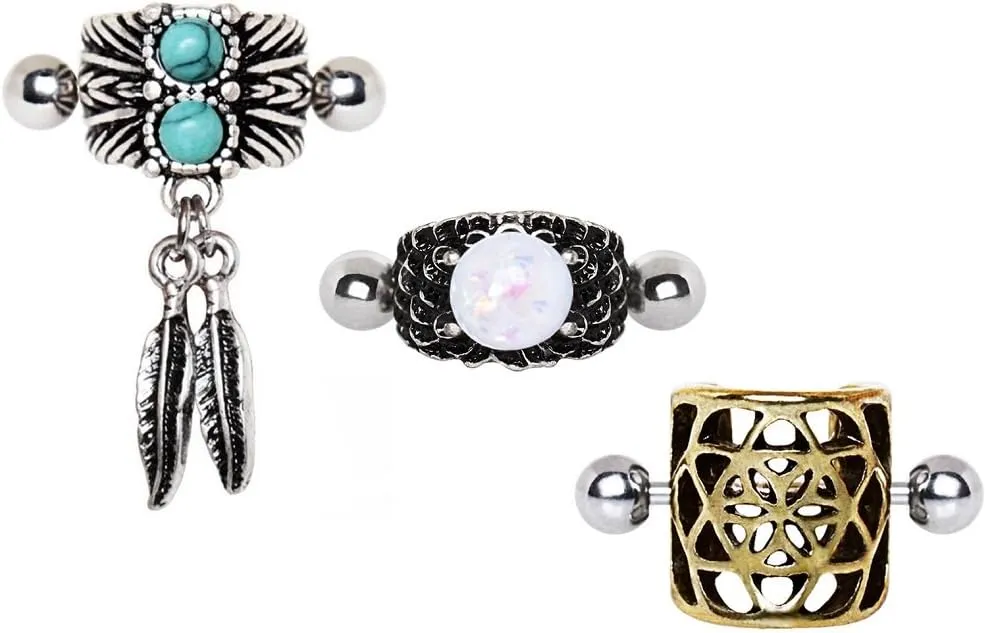(3pcs) Various Antique Design Cartilage Cuff Earrings