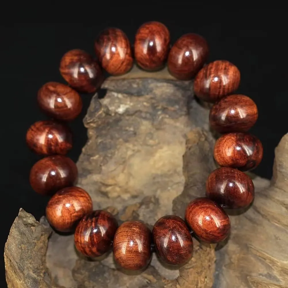 5 Pcs Mala Bead Bracelet for Men Women Wood Beads Prayer Beads for Meditation Bracelet Link Wrist Tibetan Mala Prayer Yoga Bracelet