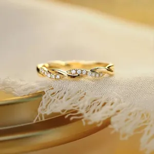 925 Sterling Silver Finger Rings Charm Jewelry - Simple Twist - TSJ155