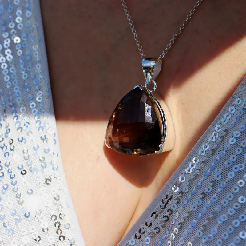 Aarna Smoky Quartz Angled Pendant