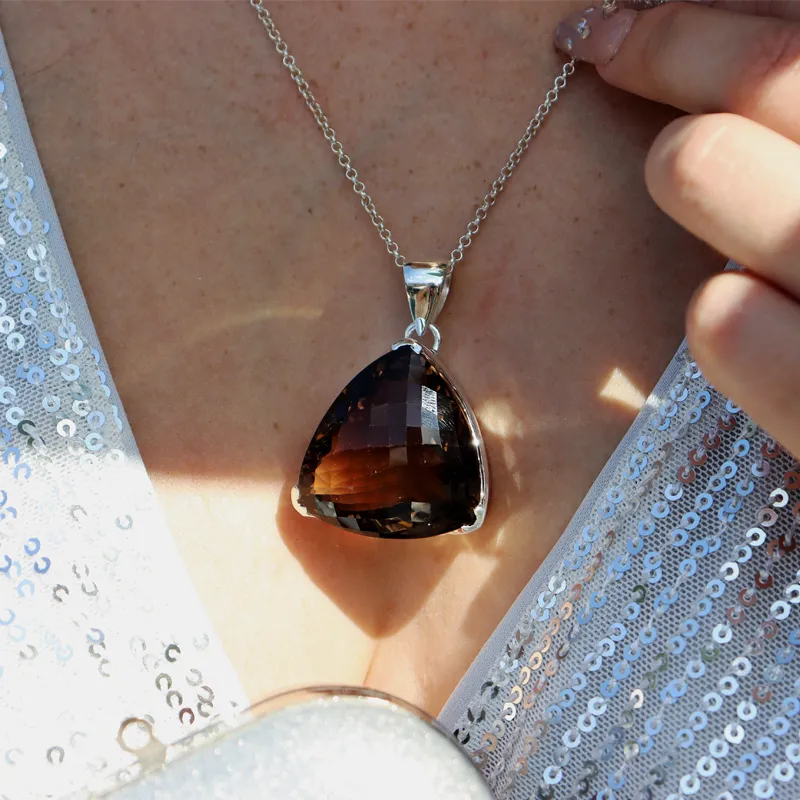 Aarna Smoky Quartz Angled Pendant