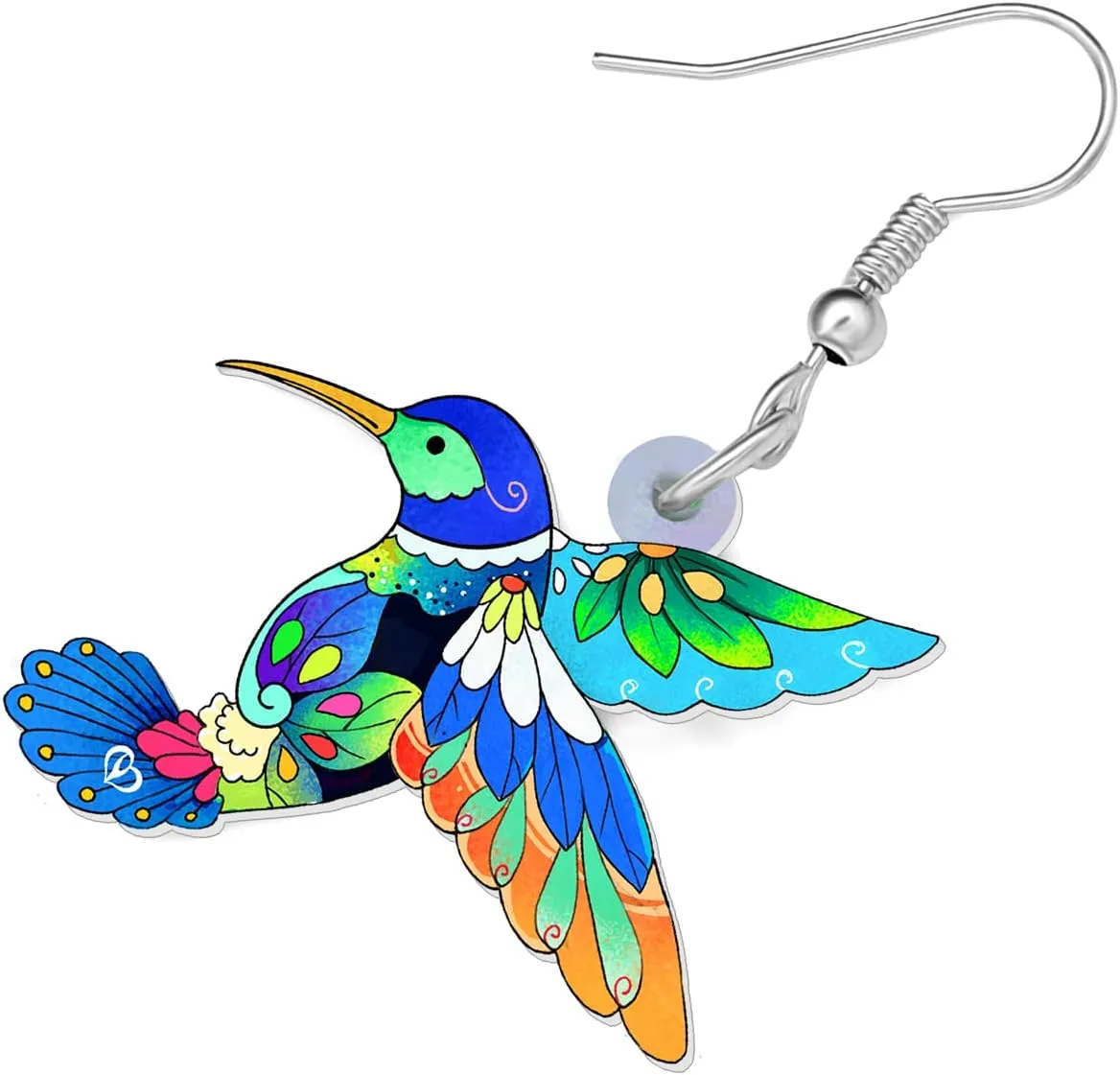 Acrylic Hummingbird Earrings for Women Creative Dangle Jewelry Festival Decorations Novelty Spring Bird Gifts