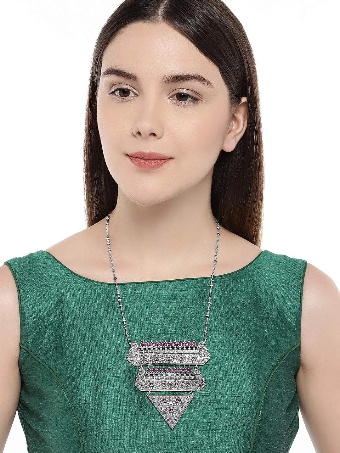 Aheli Afghani Tribal Antique Boho Oxidised Pendant Necklace Gift for Women Indian Traditional Jewellery
