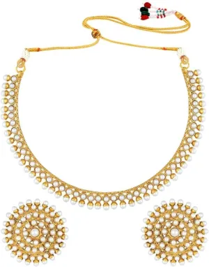 Aheli Bollywood Fashion Faux Stone Wedding Necklace Big Earrings Indian Fashion Jewelry Set Gift for Women