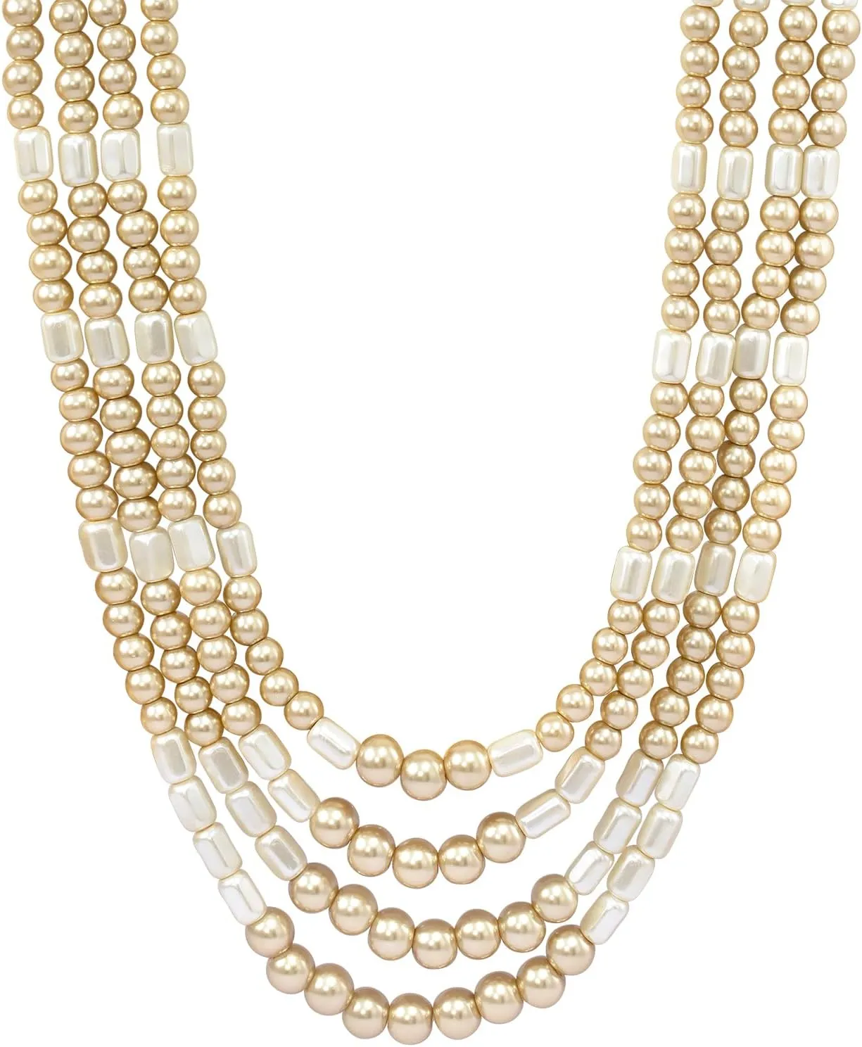 Aheli Gold Plated Beads Studded Ethnic Sherwani Maala Haar Necklace Traditional Fancy Groom's Jewellery Gift for Men