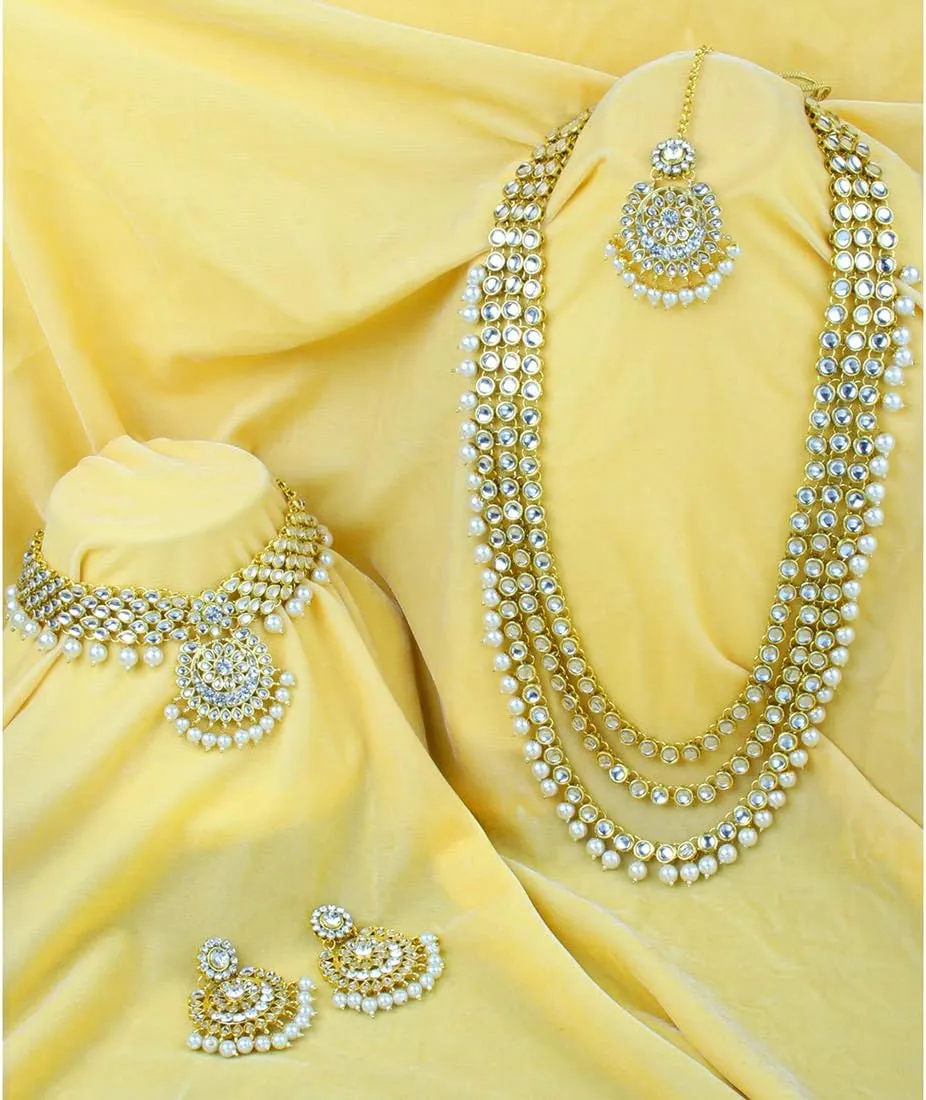 Aheli Indian Wedding Heavy Bridal Traditional Jewellery Set Gift for Women