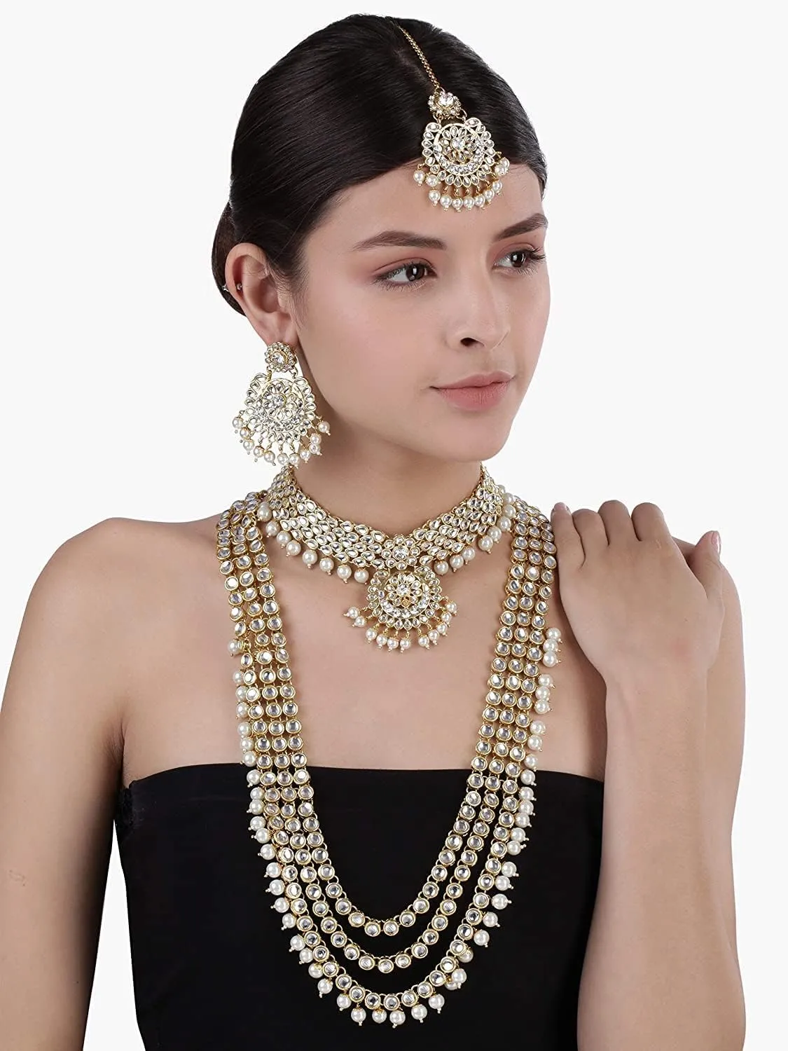 Aheli Indian Wedding Heavy Bridal Traditional Jewellery Set Gift for Women