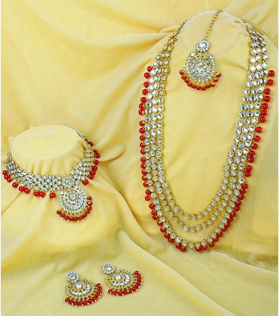 Aheli Indian Wedding Heavy Bridal Traditional Jewellery Set Gift for Women