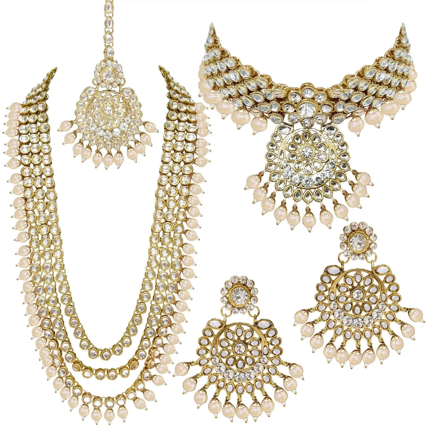 Aheli Indian Wedding Heavy Bridal Traditional Jewellery Set Gift for Women