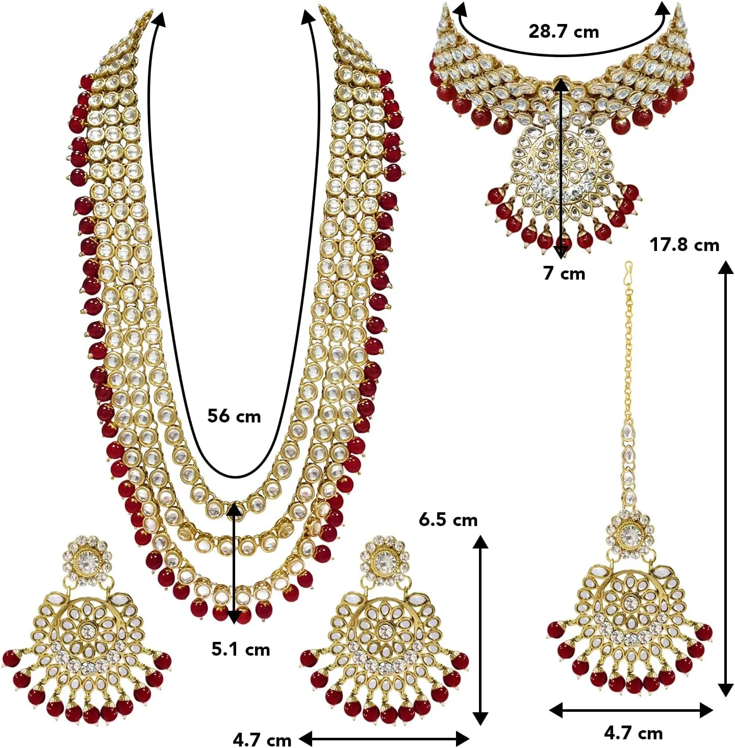Aheli Indian Wedding Heavy Bridal Traditional Jewellery Set Gift for Women