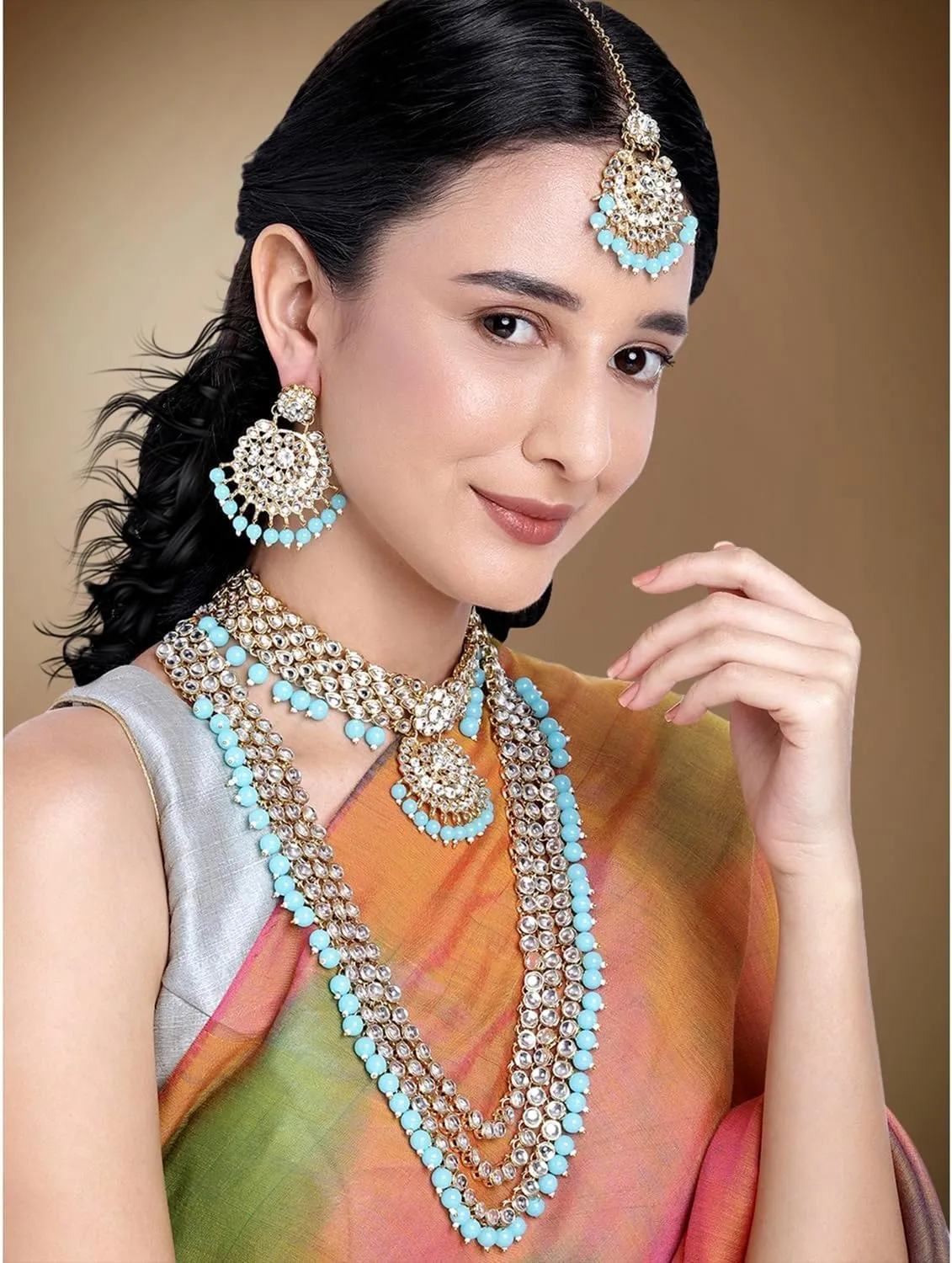Aheli Indian Wedding Heavy Bridal Traditional Jewellery Set Gift for Women