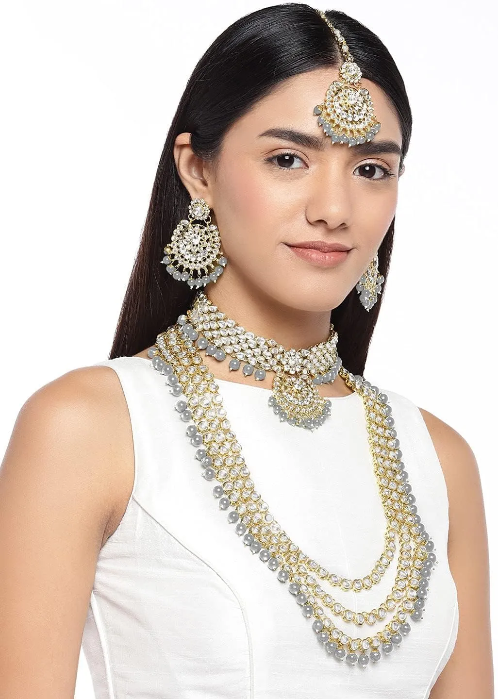 Aheli Indian Wedding Heavy Bridal Traditional Jewellery Set Gift for Women