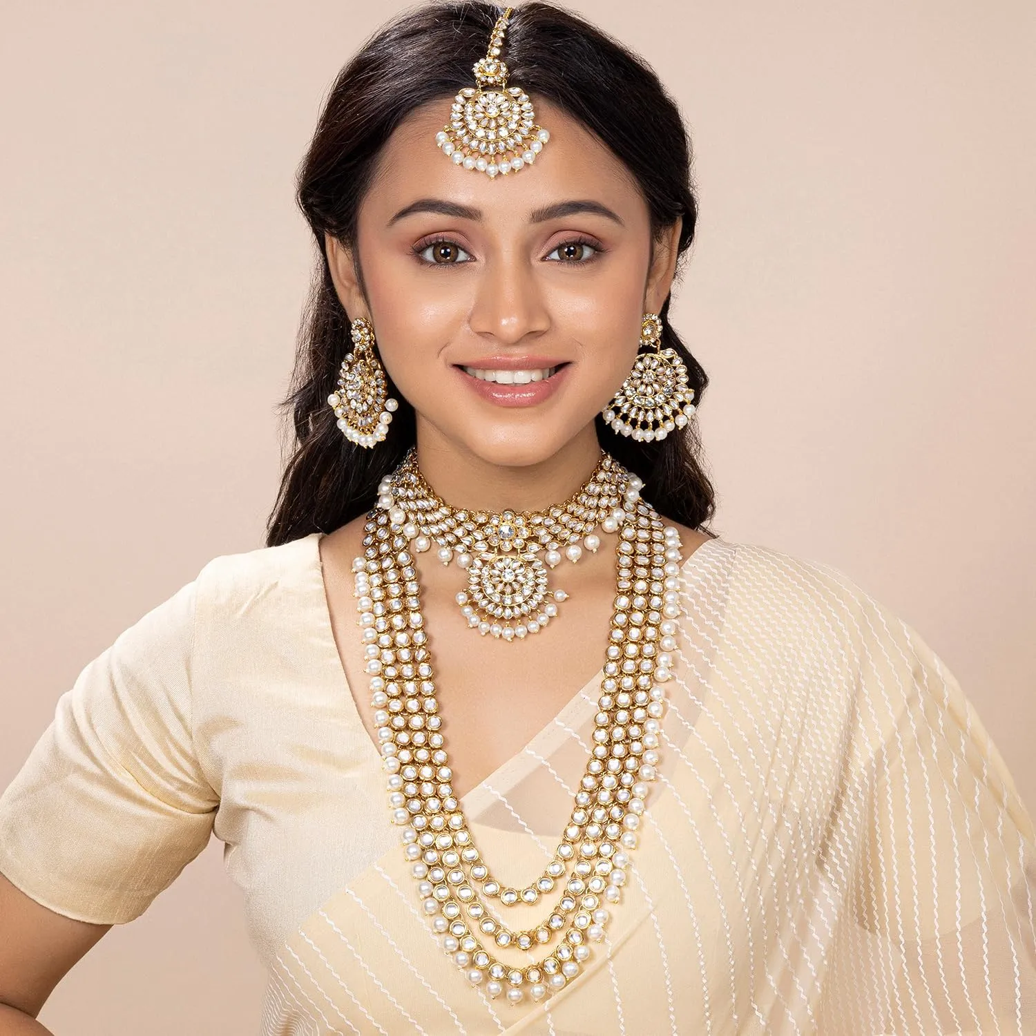 Aheli Indian Wedding Heavy Bridal Traditional Jewellery Set Gift for Women