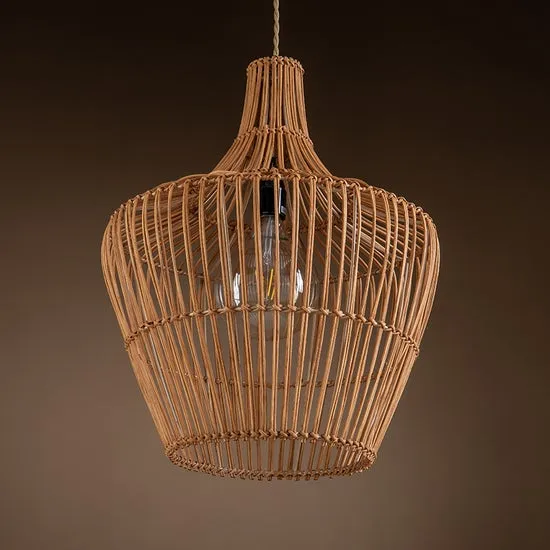 Ailsa Rattan Pendant Lamp By Ele Light & Decor