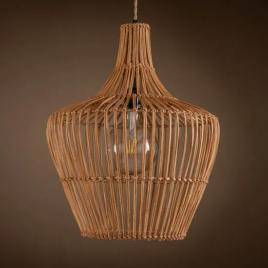 Ailsa Rattan Pendant Lamp By Ele Light & Decor