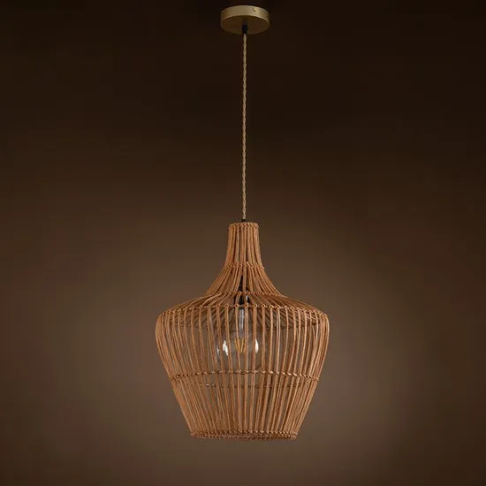 Ailsa Rattan Pendant Lamp By Ele Light & Decor