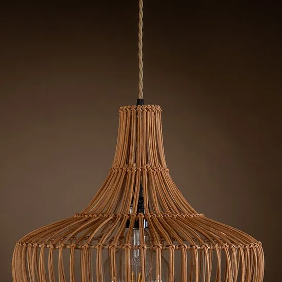 Ailsa Rattan Pendant Lamp By Ele Light & Decor