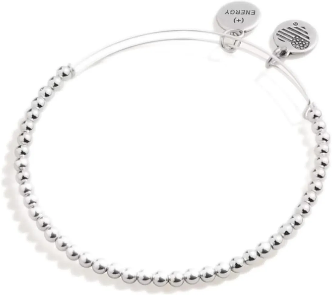 Alex and Ani Accents Beaded Expandable Bangle for Women, Dot Beads, 2 to 3.5 in