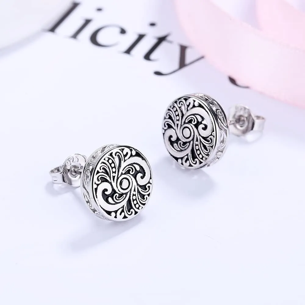 Amy & Annette Sterling Silver Stud Earrings for Women - Post Earrings for Women, 925 Sterling Silver Earrings
