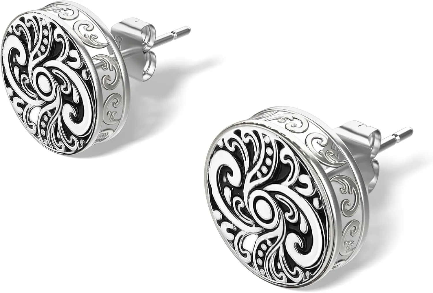 Amy & Annette Sterling Silver Stud Earrings for Women - Post Earrings for Women, 925 Sterling Silver Earrings