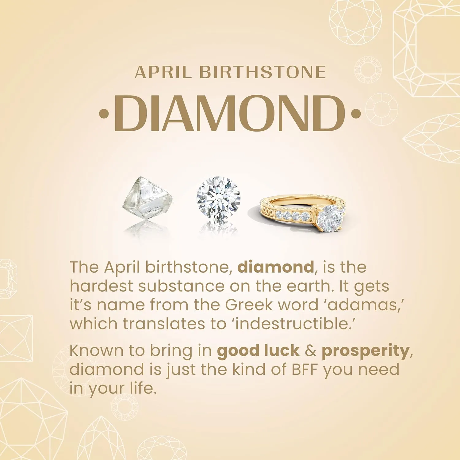 Angara Lab Grown Asscher-Cut and Twin Tapered Baguette Diamond Side Stone Engagement Ring in Silver / 14K Solid Gold/Platinum | April Birthstone, Birthday, Anniversary Jewelry Gift for Women
