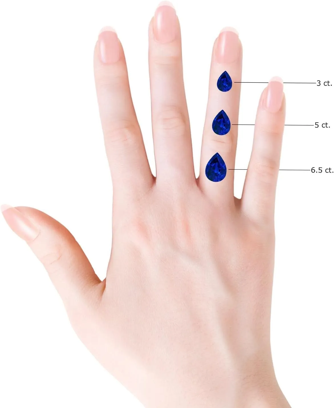 Angara Lab Grown Nature-Inspired Pear-Shaped Blue Sapphire Engagement Ring in 14K Solid Gold/Platinum | Birthday, Anniversary, Wedding Jewelry Gift for Women