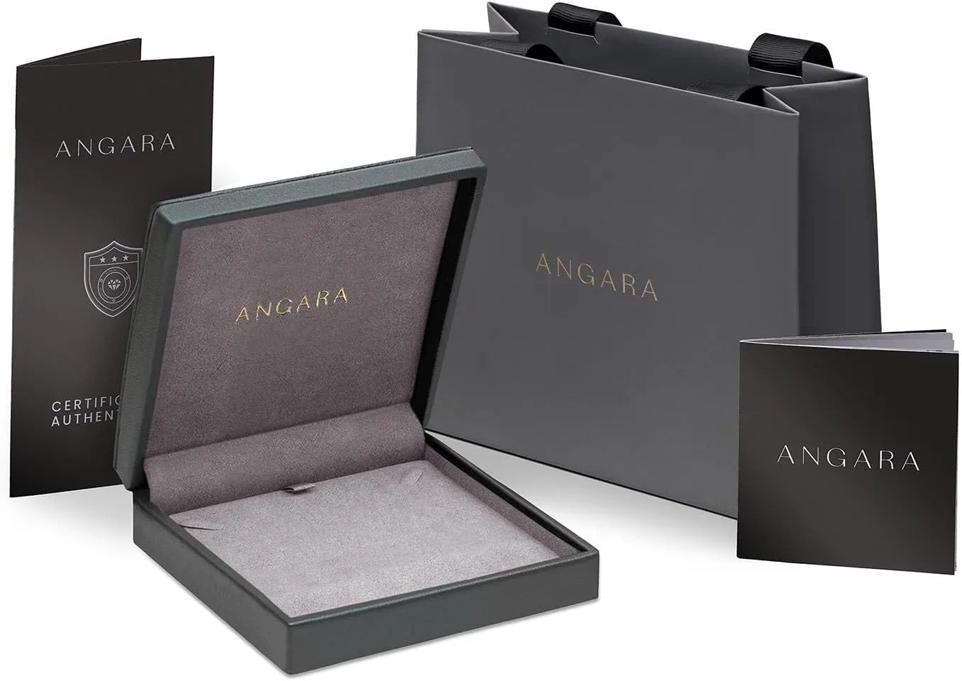 Angara Lab Grown Solitaire Blue Sapphire Twist Bale Pendant in 14K Solid Gold/Platinum | Birthday, Engagement, Anniversary, Wedding Jewelry Gift for Women