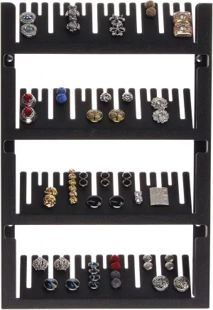 Angelynn's Wall Mounted Large Statement Ring Holder Display, Cufflink/Cuff Link Storage, Closet Jewelry Organizer, Jaymes Black