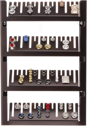 Angelynn's Wall Mounted Large Statement Ring Holder Display, Cufflink/Cuff Link Storage, Closet Jewelry Organizer, Jaymes Rubbed Bronze