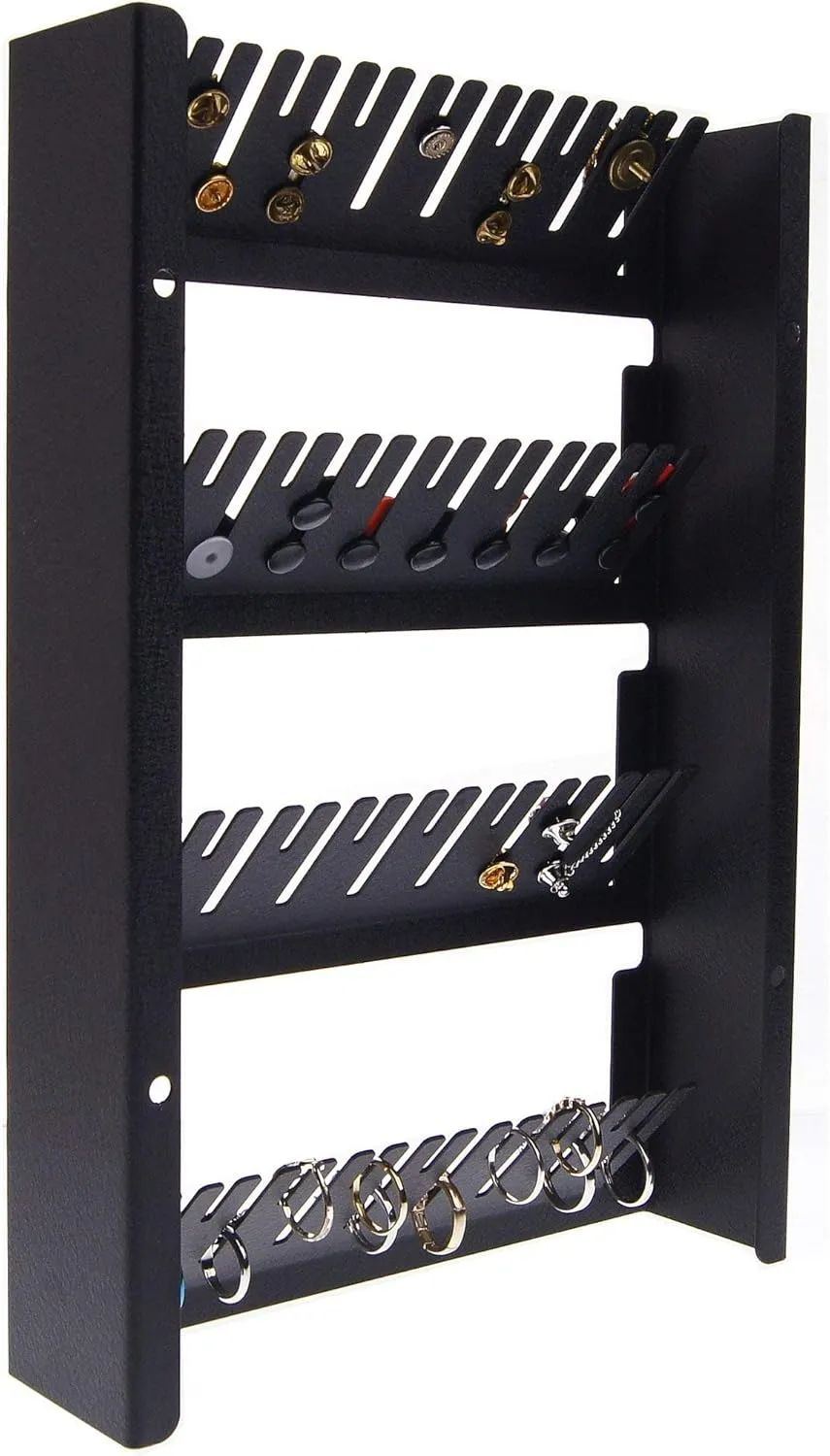 Angelynn's Wall Mounted Large Statement Ring Holder Display, Cufflink/Cuff Link Storage, Closet Jewelry Organizer, Jaymes Rubbed Bronze