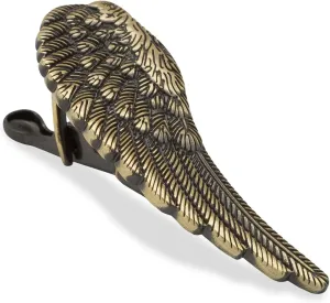 Antique Brass Angel Wing Tie Bar Brass Rhodium Plating Antique Brass Angel Wing Tie Bar