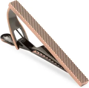 Antique Copper Stippled Tie Bar Red Rhodium Plating Antique Copper Stippled Tie Bar